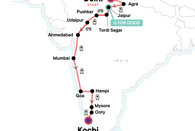 Delhi to Kochi: Hampi Ruins & The Taj Mahal